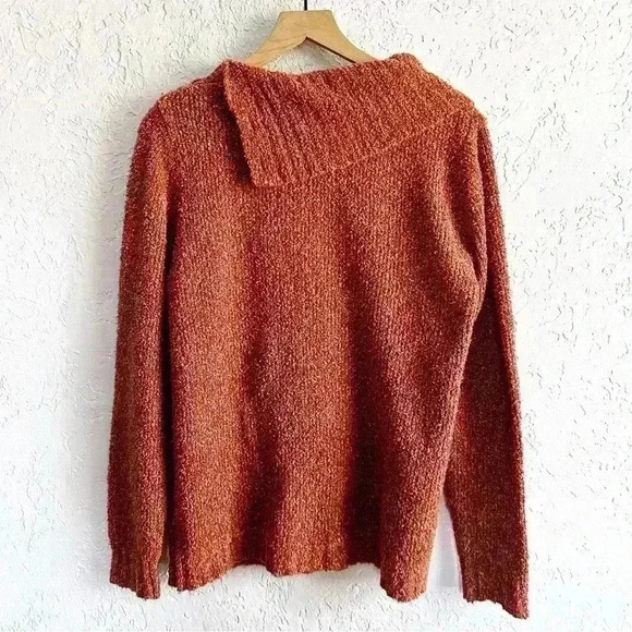 Liz Claiborne soft fold over collar pullover sweater size large - Picture 5 of 9